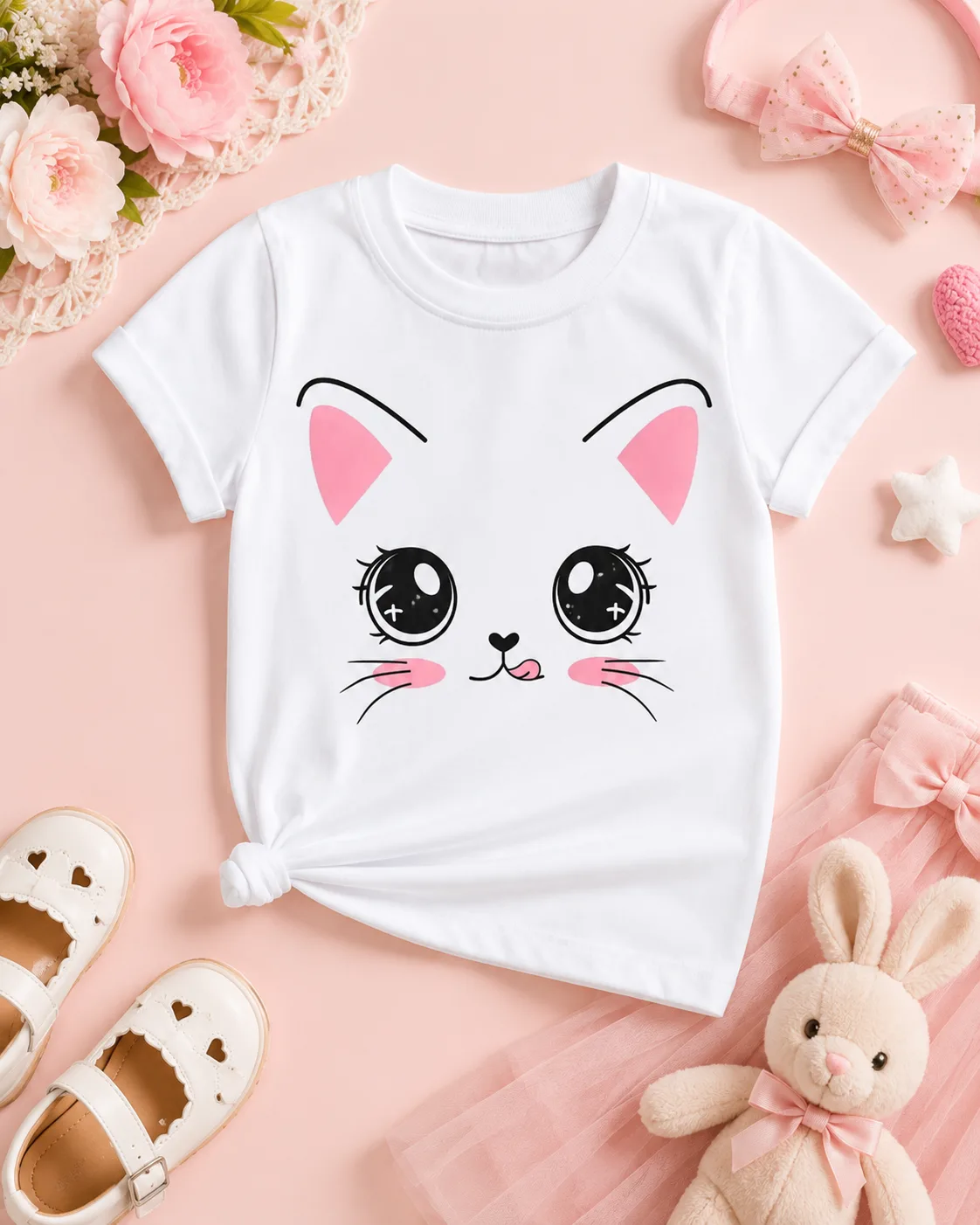 Blusa Infantil Gatita Kawaii